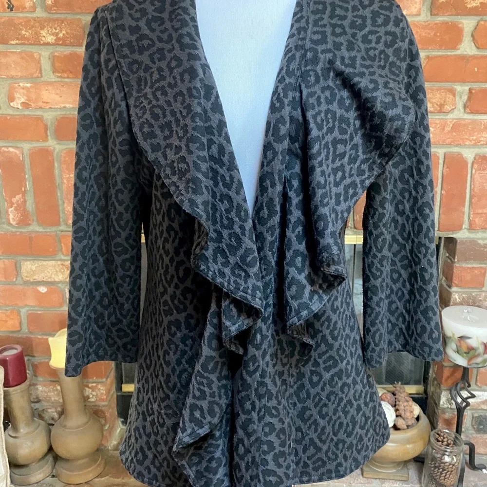 Calvin Klein Ruffle Layering Cardigan Jacket